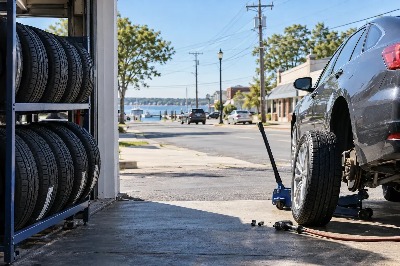 Used & New Tires being performed at Christian’s Road Runner Tire Service in Bay Shore, NY